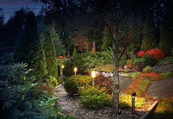 Exterior lighting by a Master Electrician makes your home beautiful.